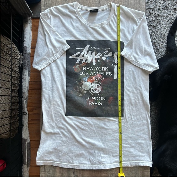 Stussy White and Black Graphic Tee - Picture 5 of 8